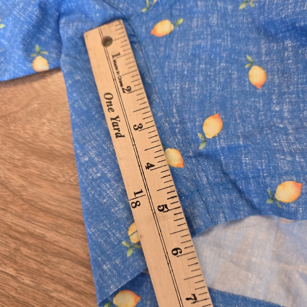 🔴 Trunks Sano Swim Shorts Mens Large Blue Chambray Lemons Quick - Picture 13 of 14
